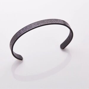 Nominal Youth Boy’s Ayatul Kursi Cuff Black Stainless Steel Inscription Bracelet